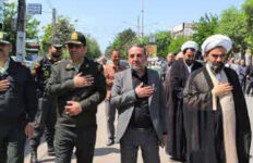 برگزاری مراسم دسته روی و عزاداری شهادت امام جعفر صادق(ع) در پارس آباد