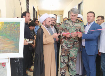 نمایشگاه نقاشی رنگ و روغن درشهرستان پارس آباد افتتاح شد