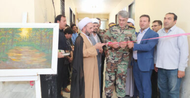 نمایشگاه نقاشی رنگ و روغن درشهرستان پارس آباد افتتاح شد